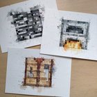 Minecraft blocks in watercolors