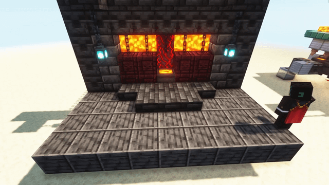 I designed a lava machine. It is easy to fit the style of base and easy to get infinite lava.