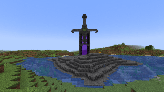 I made a deepslate sword portal in my hardcore. What do you think?