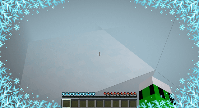 i made a new hardcore world- spawned on powdered snow.. im dying rn and cant do anything