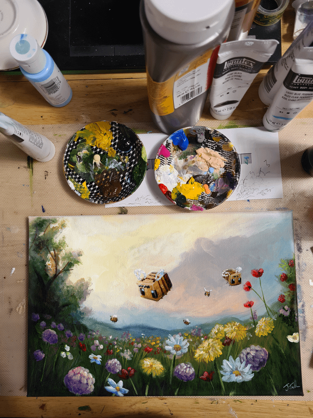 I painted some bees!