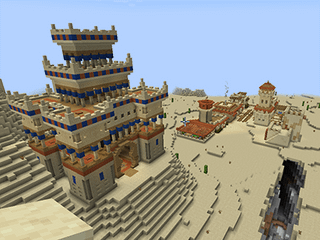 I built a small desert fortress for my village. Do you like it?