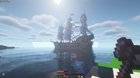 I build the galleon from Sea of Thieves in survival!!!