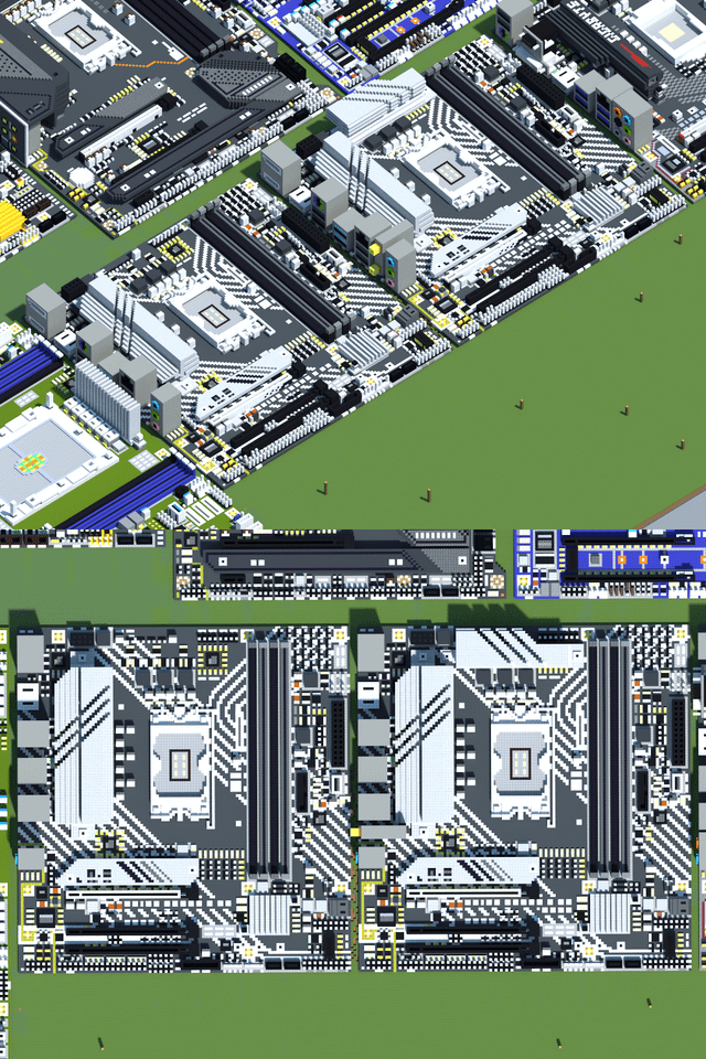 Just made the ASUS PRIME B660M-A DDR4 and B660M-A WIFI D4 in Minecraft, with help from MCEdit 0.1.7.1 after these boards have been recently teased. Advanced happy new years day! ^_^