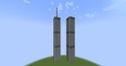 I built the twin towers at a 1:4 scale (with functioning elevators)