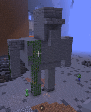 I made an iron golem statue as a memorial for every golem killed in a zombie horde. any way i can improve it?